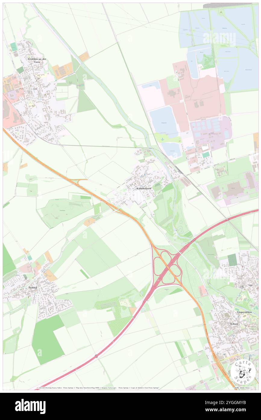 Kuehnhausen, DE, Deutschland, Thüringen, N 51 2' 7''', N 10 58' 16''', Karte, Cartascapes Map veröffentlicht 2024. Erkunden Sie Cartascapes, eine Karte, die die vielfältigen Landschaften, Kulturen und Ökosysteme der Erde enthüllt. Reisen Sie durch Zeit und Raum und entdecken Sie die Verflechtungen der Vergangenheit, Gegenwart und Zukunft unseres Planeten. Stockfoto