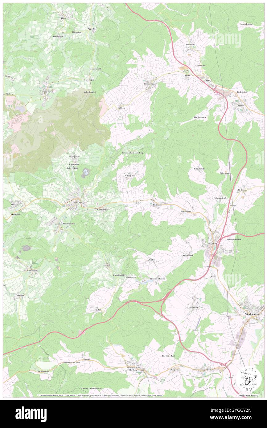 Gersdorf, Regierungsbezirk Kassel, DE, Deutschland, Hessen, n 50 51' 23'', N 9 30' 58'', Karte, Cartascapes Map, veröffentlicht 2024. Erkunden Sie Cartascapes, eine Karte, die die vielfältigen Landschaften, Kulturen und Ökosysteme der Erde enthüllt. Reisen Sie durch Zeit und Raum und entdecken Sie die Verflechtungen der Vergangenheit, Gegenwart und Zukunft unseres Planeten. Stockfoto