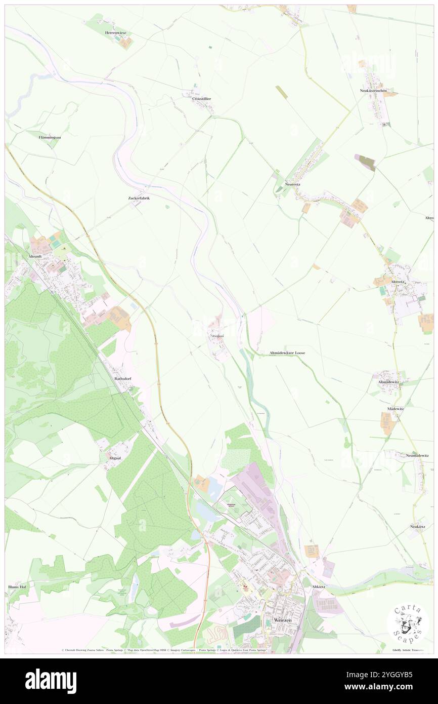 Neugaul, Deutschland, Brandenburg, N 52 45' 29'', N 14 7' 17'', Karte, Cartascapes Map, veröffentlicht 2024. Erkunden Sie Cartascapes, eine Karte, die die vielfältigen Landschaften, Kulturen und Ökosysteme der Erde enthüllt. Reisen Sie durch Zeit und Raum und entdecken Sie die Verflechtungen der Vergangenheit, Gegenwart und Zukunft unseres Planeten. Stockfoto