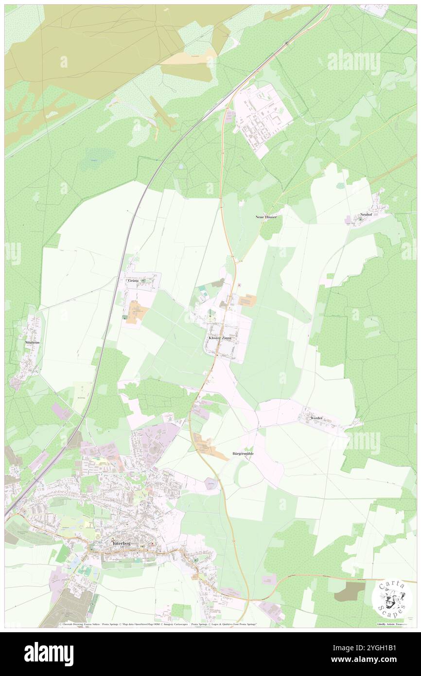 Kloster Zinna, Klosterkirche St. Maria, DE, Deutschland, Brandenburg, n 52 1' 32'', N 13 6' 6'', Karte, Cartascapes Map, veröffentlicht 2024. Erkunden Sie Cartascapes, eine Karte, die die vielfältigen Landschaften, Kulturen und Ökosysteme der Erde enthüllt. Reisen Sie durch Zeit und Raum und entdecken Sie die Verflechtungen der Vergangenheit, Gegenwart und Zukunft unseres Planeten. Stockfoto