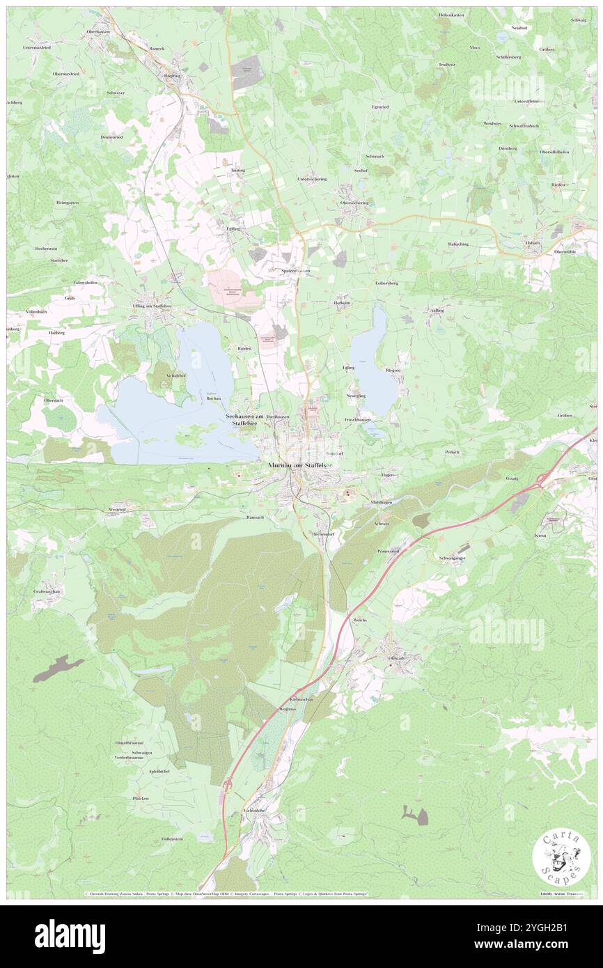 Murnau a.. Staffelsee, Markt, Oberbayern, DE, Deutschland, Bavaria, N 47 40' 50''', N 11 12' 6''', Karte, Cartascapes Map veröffentlicht 2024. Erkunden Sie Cartascapes, eine Karte, die die vielfältigen Landschaften, Kulturen und Ökosysteme der Erde enthüllt. Reisen Sie durch Zeit und Raum und entdecken Sie die Verflechtungen der Vergangenheit, Gegenwart und Zukunft unseres Planeten. Stockfoto