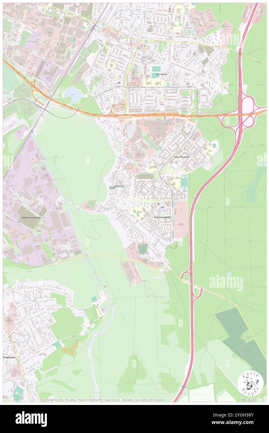 Drewitz, DE, Deutschland, Brandenburg, N 51 53' 47''', N 14 30' 37''', Karte, Cartascapes Map, veröffentlicht 2024. Erkunden Sie Cartascapes, eine Karte, die die vielfältigen Landschaften, Kulturen und Ökosysteme der Erde enthüllt. Reisen Sie durch Zeit und Raum und entdecken Sie die Verflechtungen der Vergangenheit, Gegenwart und Zukunft unseres Planeten. Stockfoto