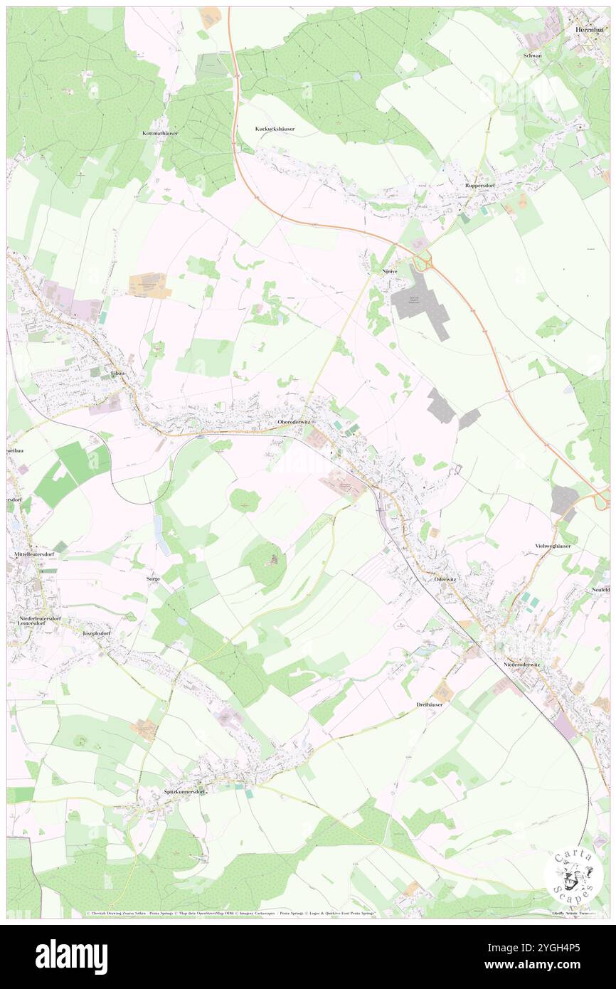 Oberoderwitz, DE, Deutschland, Sachsen, N 50 58' 31''', N 14 41' 53''', Karte, Cartascapes Map veröffentlicht 2024. Erkunden Sie Cartascapes, eine Karte, die die vielfältigen Landschaften, Kulturen und Ökosysteme der Erde enthüllt. Reisen Sie durch Zeit und Raum und entdecken Sie die Verflechtungen der Vergangenheit, Gegenwart und Zukunft unseres Planeten. Stockfoto