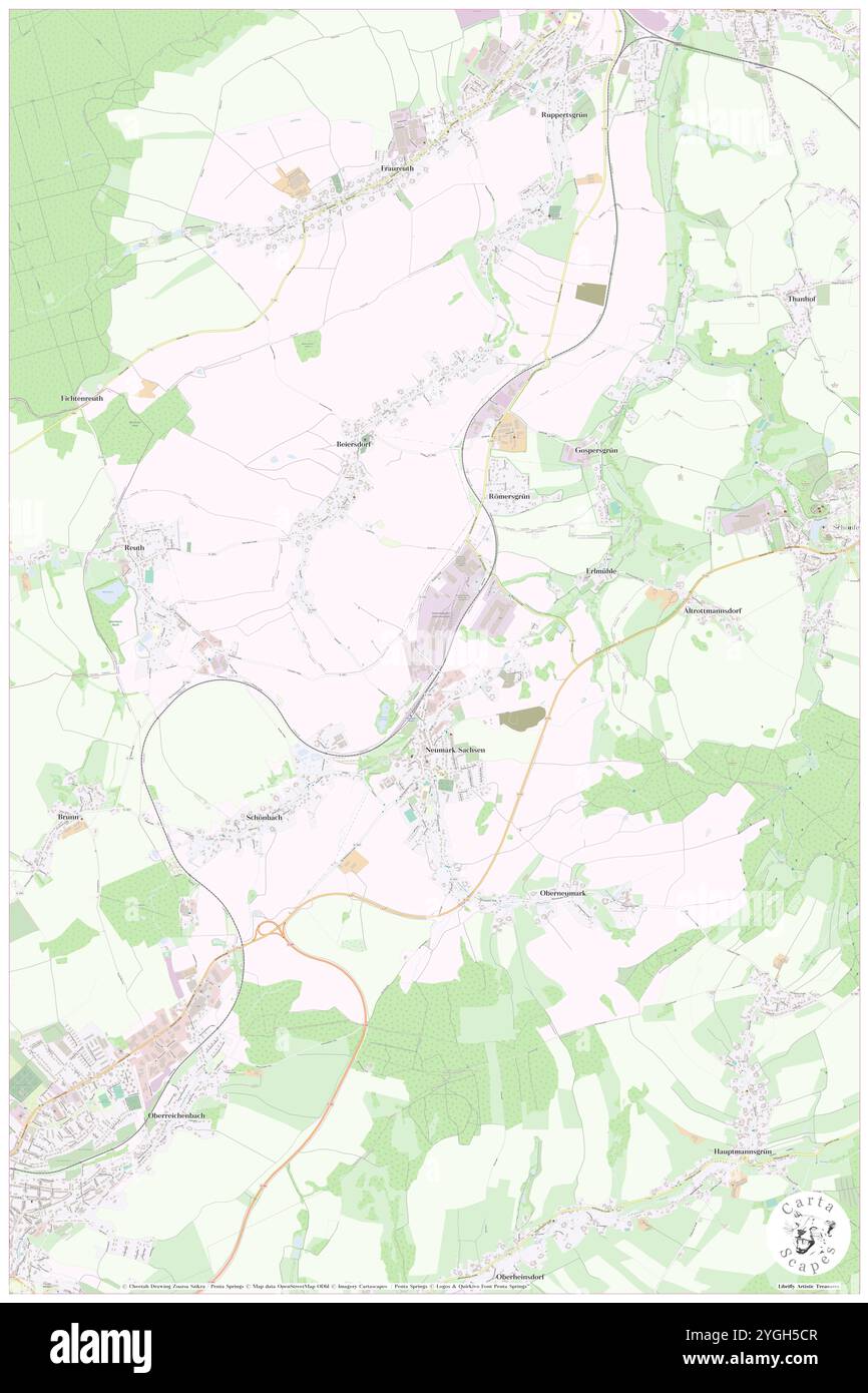 Unterneumark, Deutschland, Sachsen, N 50 39' 53''', N 12 21' 19''', Karte, Cartascapes Map, veröffentlicht 2024. Erkunden Sie Cartascapes, eine Karte, die die vielfältigen Landschaften, Kulturen und Ökosysteme der Erde enthüllt. Reisen Sie durch Zeit und Raum und entdecken Sie die Verflechtungen der Vergangenheit, Gegenwart und Zukunft unseres Planeten. Stockfoto