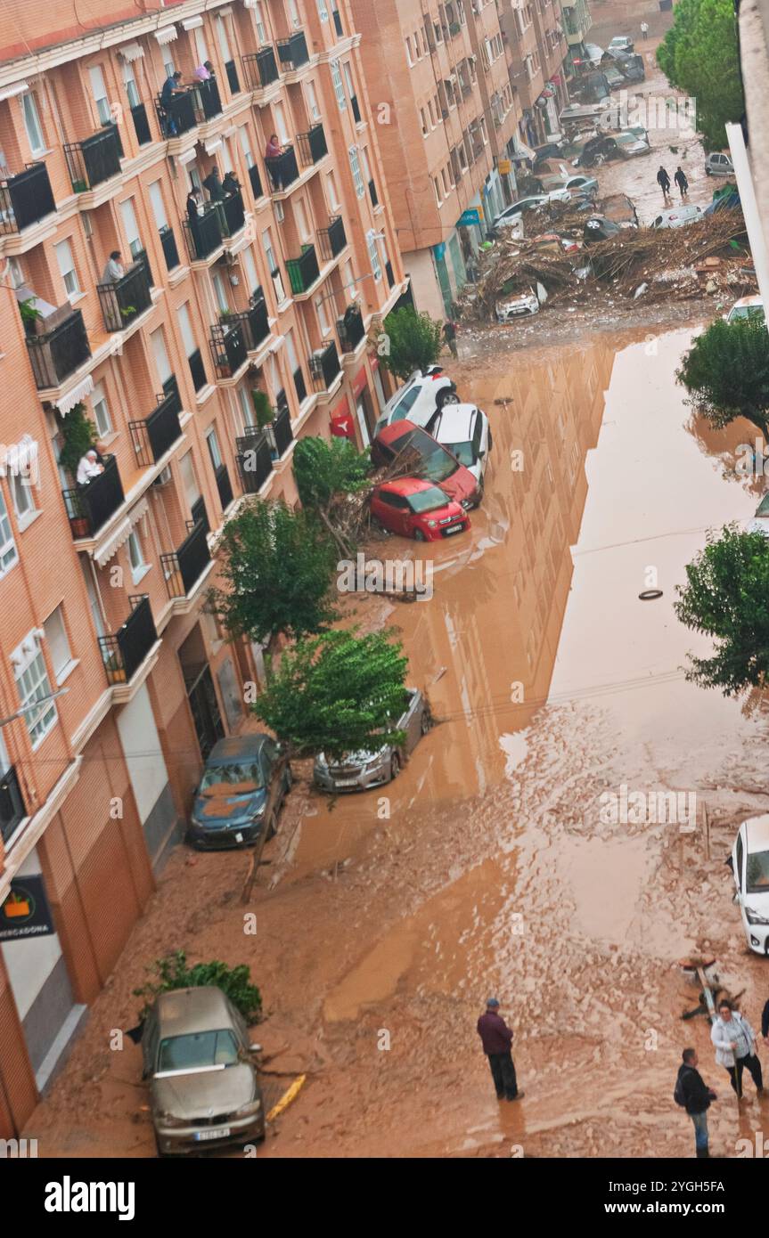 Catarroja Valencia Spanien - 29. Bis 2024. September. Überschwemmungen in Valencia Spanien. Stockfoto