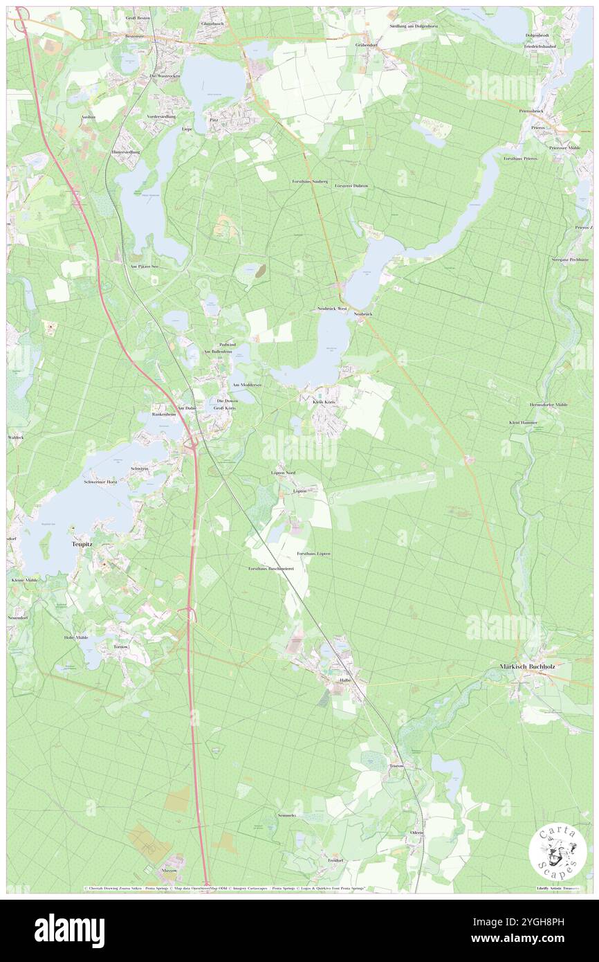 Gross Koeris, DE, Deutschland, Brandenburg, N 52 9' 57''', N 13 39' 33''', Karte, Cartascapes Map, veröffentlicht 2024. Erkunden Sie Cartascapes, eine Karte, die die vielfältigen Landschaften, Kulturen und Ökosysteme der Erde enthüllt. Reisen Sie durch Zeit und Raum und entdecken Sie die Verflechtungen der Vergangenheit, Gegenwart und Zukunft unseres Planeten. Stockfoto