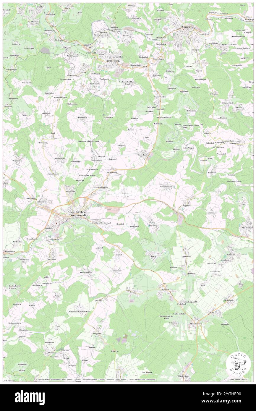 Soerth, DE, Deutschland, Rheinland-Pfalz, N 50 42' 0'', N 7 40' 59''', Karte, Karte, Kartenausgabe 2024. Erkunden Sie Cartascapes, eine Karte, die die vielfältigen Landschaften, Kulturen und Ökosysteme der Erde enthüllt. Reisen Sie durch Zeit und Raum und entdecken Sie die Verflechtungen der Vergangenheit, Gegenwart und Zukunft unseres Planeten. Stockfoto