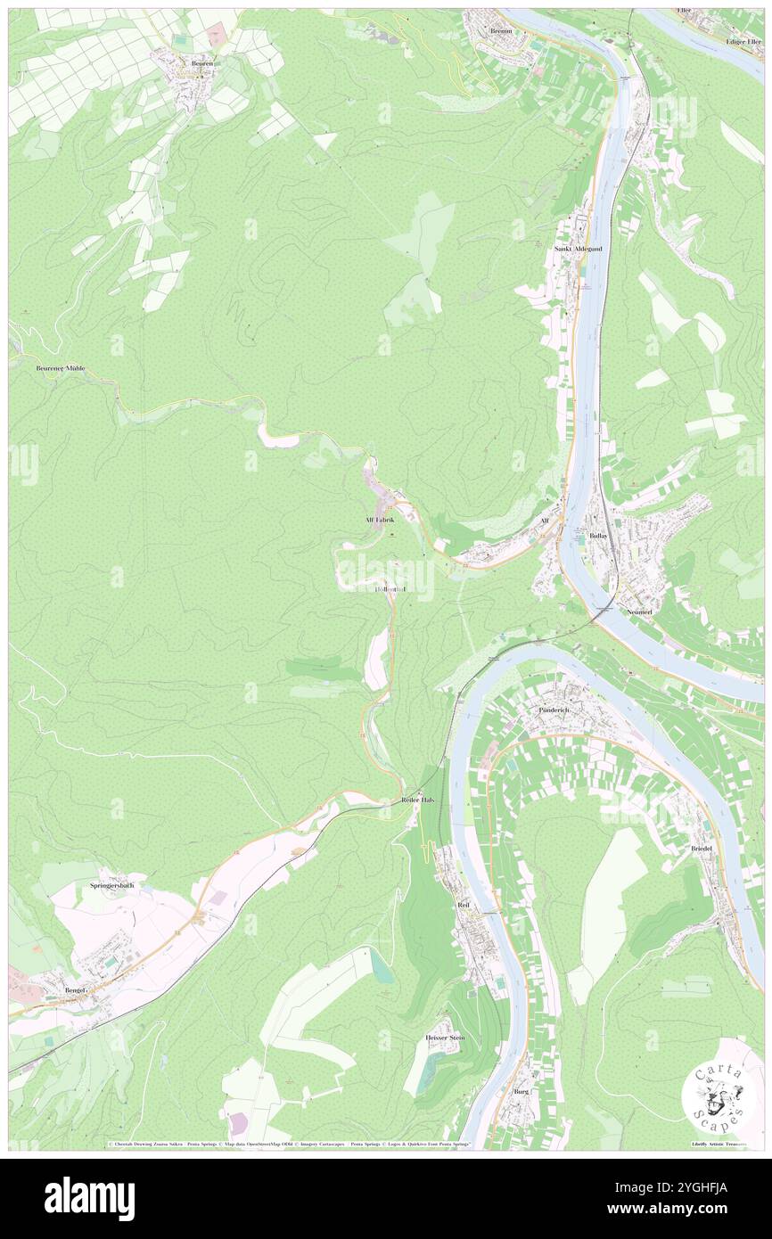 Hoellenthal, DE, Deutschland, Rheinland-Pfalz, N 50 3' 5''', N 7 6' 16''', Karte, Kartenausgabe 2024. Erkunden Sie Cartascapes, eine Karte, die die vielfältigen Landschaften, Kulturen und Ökosysteme der Erde enthüllt. Reisen Sie durch Zeit und Raum und entdecken Sie die Verflechtungen der Vergangenheit, Gegenwart und Zukunft unseres Planeten. Stockfoto