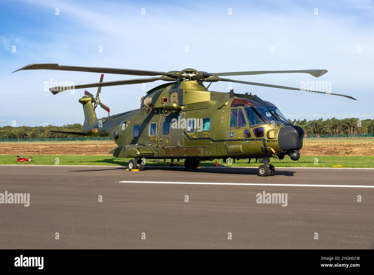 Royal Danish Air Force AgustaWestland AW101 Hubschrauber auf dem Luftwaffenstützpunkt kleine Brogel. Peer, Belgien - 8. September 2018 Stockfoto