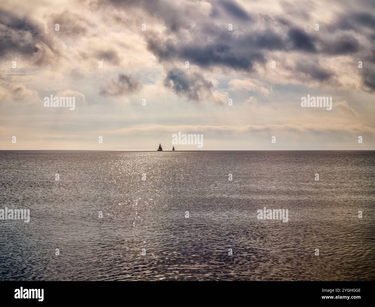 Blick auf die Ostsee auf die Klippen südlich von Schönhagen, Brodersby Stockfoto