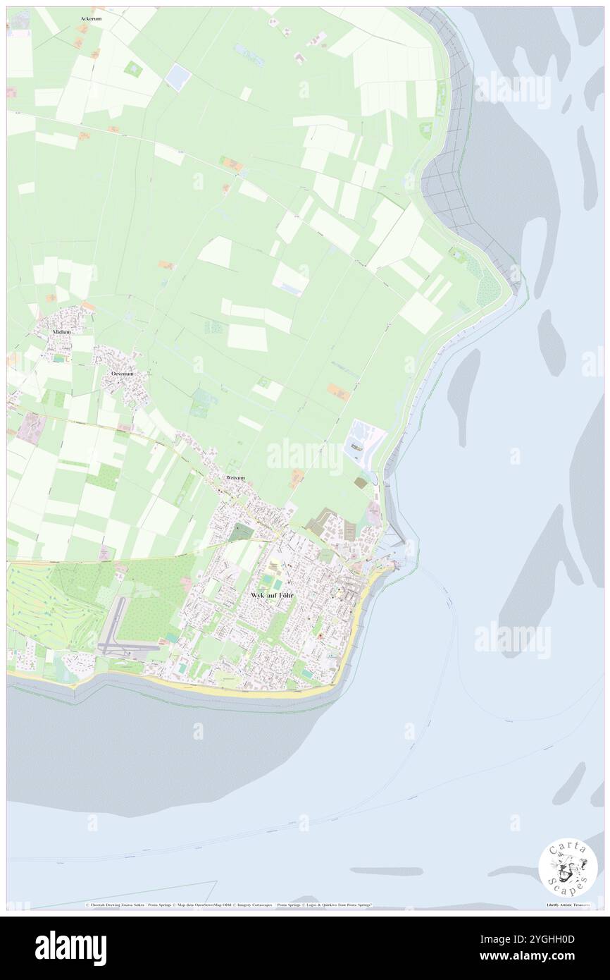 Wyk auf Foehr, DE, Deutschland, Schleswig-Holstein, N 54 41' 28''', N 8 33' 51''', Karte, Cartascapes Map 2024 veröffentlicht. Erkunden Sie Cartascapes, eine Karte, die die vielfältigen Landschaften, Kulturen und Ökosysteme der Erde enthüllt. Reisen Sie durch Zeit und Raum und entdecken Sie die Verflechtungen der Vergangenheit, Gegenwart und Zukunft unseres Planeten. Stockfoto