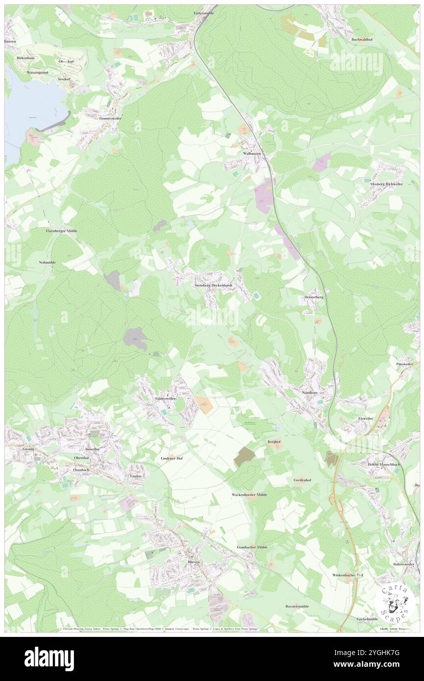 Deckenhardt, DE, Deutschland, Saarland, N 49 31' 59''', N 7 7' 0''', Karte, Cartascapes Map, veröffentlicht 2024. Erkunden Sie Cartascapes, eine Karte, die die vielfältigen Landschaften, Kulturen und Ökosysteme der Erde enthüllt. Reisen Sie durch Zeit und Raum und entdecken Sie die Verflechtungen der Vergangenheit, Gegenwart und Zukunft unseres Planeten. Stockfoto