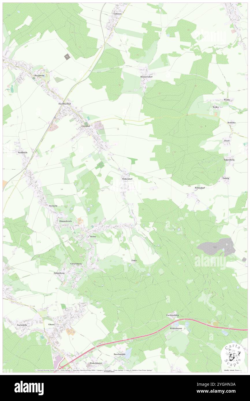 Moehrsdorf, DE, Deutschland, Sachsen, N 51 12' 36''', N 14 4' 27''', Karte, Cartascapes Map, veröffentlicht 2024. Erkunden Sie Cartascapes, eine Karte, die die vielfältigen Landschaften, Kulturen und Ökosysteme der Erde enthüllt. Reisen Sie durch Zeit und Raum und entdecken Sie die Verflechtungen der Vergangenheit, Gegenwart und Zukunft unseres Planeten. Stockfoto