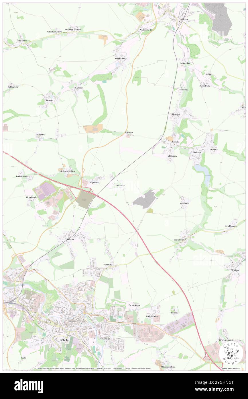 Redemitz, DE, Deutschland, Sachsen, N 51 9' 23'', N 13 8' 29''', Karte, Cartascapes Map, veröffentlicht 2024. Erkunden Sie Cartascapes, eine Karte, die die vielfältigen Landschaften, Kulturen und Ökosysteme der Erde enthüllt. Reisen Sie durch Zeit und Raum und entdecken Sie die Verflechtungen der Vergangenheit, Gegenwart und Zukunft unseres Planeten. Stockfoto