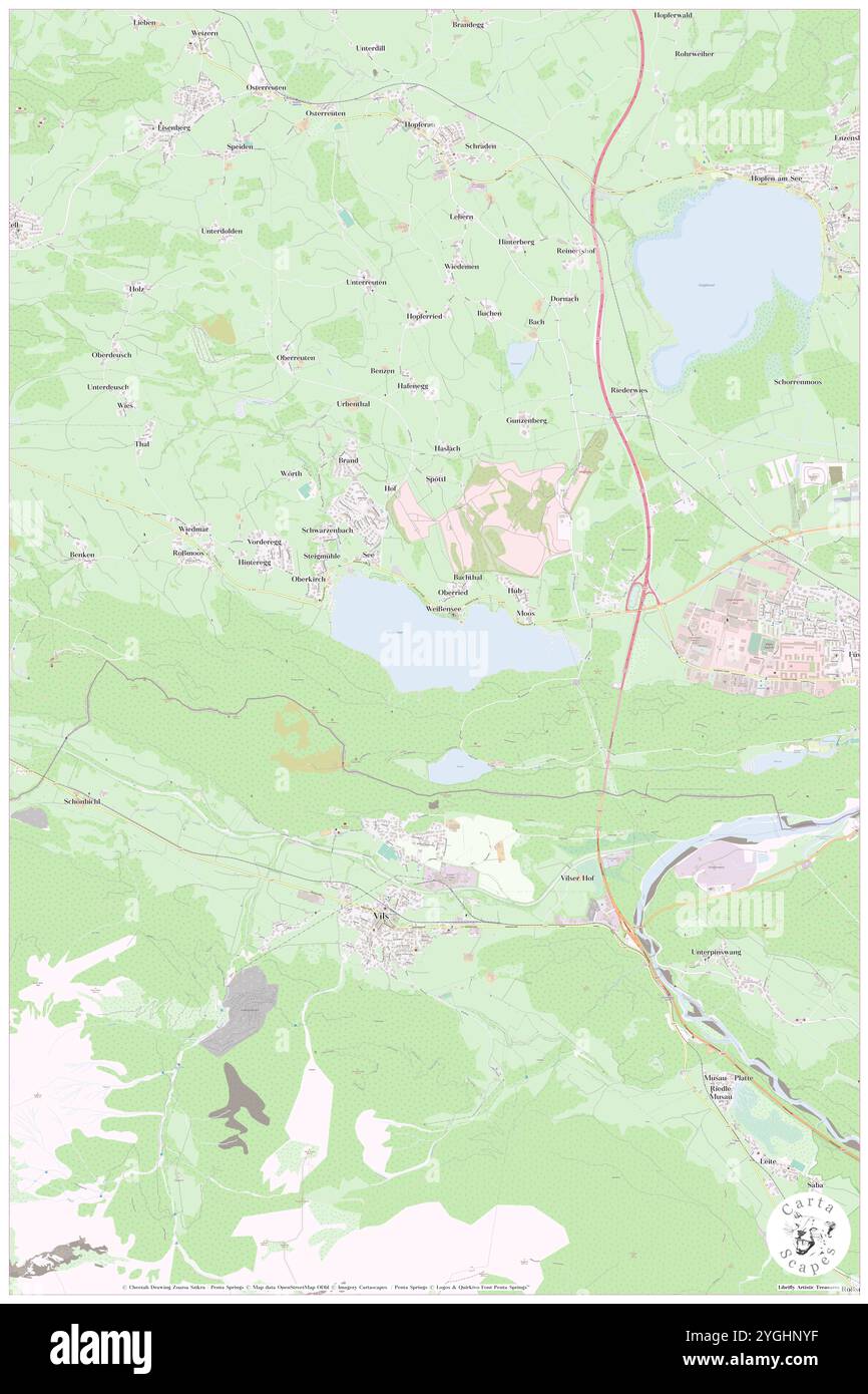 Weissensee, Deutschland, Bayern, N 47 34' 13'', N 10 38' 12'', Karte, Cartascapes Map, veröffentlicht 2024. Erkunden Sie Cartascapes, eine Karte, die die vielfältigen Landschaften, Kulturen und Ökosysteme der Erde enthüllt. Reisen Sie durch Zeit und Raum und entdecken Sie die Verflechtungen der Vergangenheit, Gegenwart und Zukunft unseres Planeten. Stockfoto