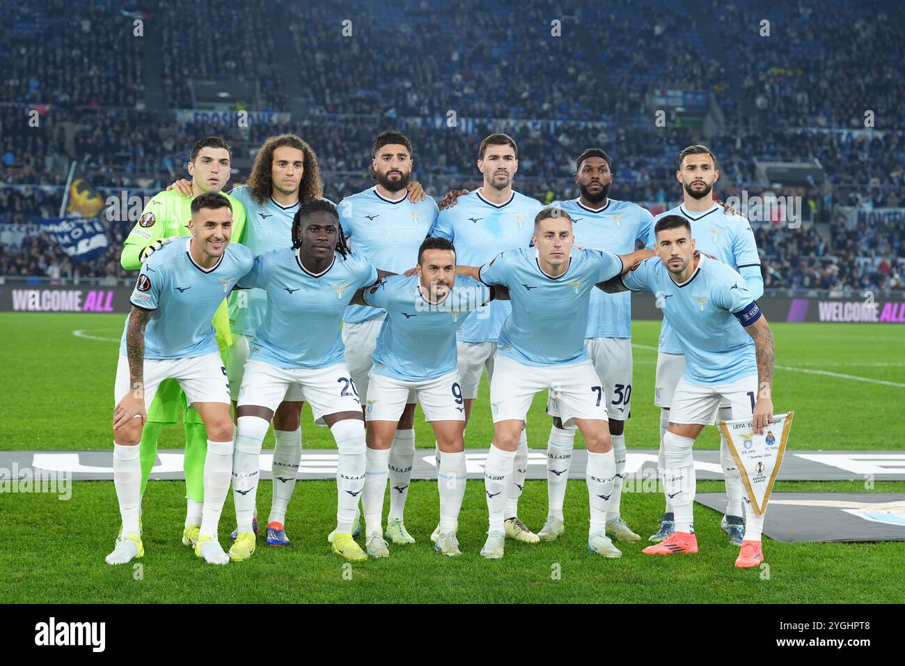 Roma, Italien. November 2024. Lazio während der UEFA Europa League Einzelgruppe zwischen Lazio und Porto im Olympiastadion in Rom, Italien - Donnerstag, 7. November 2024 - Sport Soccer (Foto: Alfredo Falcone/LaPresse) Credit: LaPresse/Alamy Live News Stockfoto