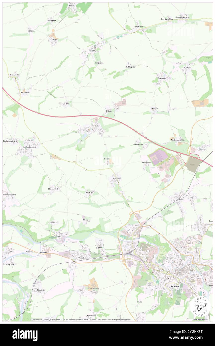 Stroella, DE, Deutschland, Sachsen, N 51 9' 14''', N 13 5' 4''', Karte, Cartascapes Map, veröffentlicht 2024. Erkunden Sie Cartascapes, eine Karte, die die vielfältigen Landschaften, Kulturen und Ökosysteme der Erde enthüllt. Reisen Sie durch Zeit und Raum und entdecken Sie die Verflechtungen der Vergangenheit, Gegenwart und Zukunft unseres Planeten. Stockfoto