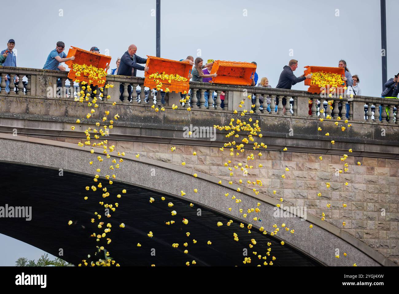 Das Great Warrington and Latchford Duck Race Stockfoto