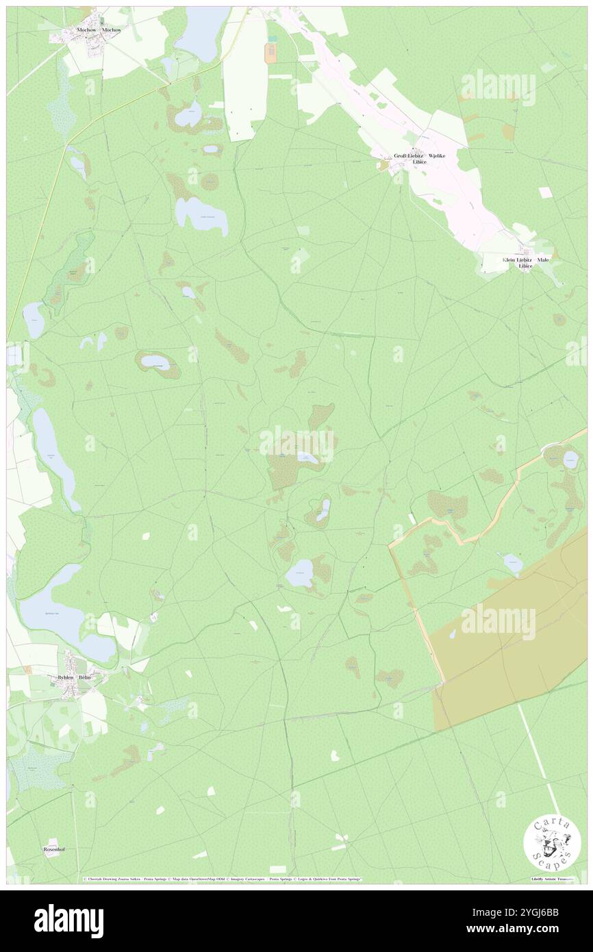 Grosserzehmesee, Deutschland, Brandenburg, N 51 56' 1'', N 14 13' 32''', Karte, Cartascapes Map, veröffentlicht 2024. Erkunden Sie Cartascapes, eine Karte, die die vielfältigen Landschaften, Kulturen und Ökosysteme der Erde enthüllt. Reisen Sie durch Zeit und Raum und entdecken Sie die Verflechtungen der Vergangenheit, Gegenwart und Zukunft unseres Planeten. Stockfoto