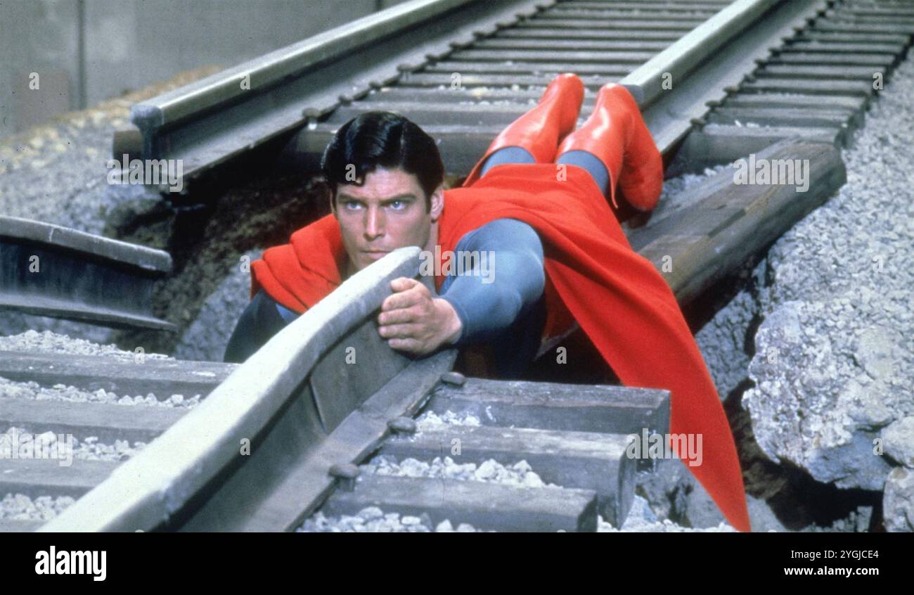 SUPERMAN 1978 Warner Bros. Film mit Christopher Reeve Stockfoto