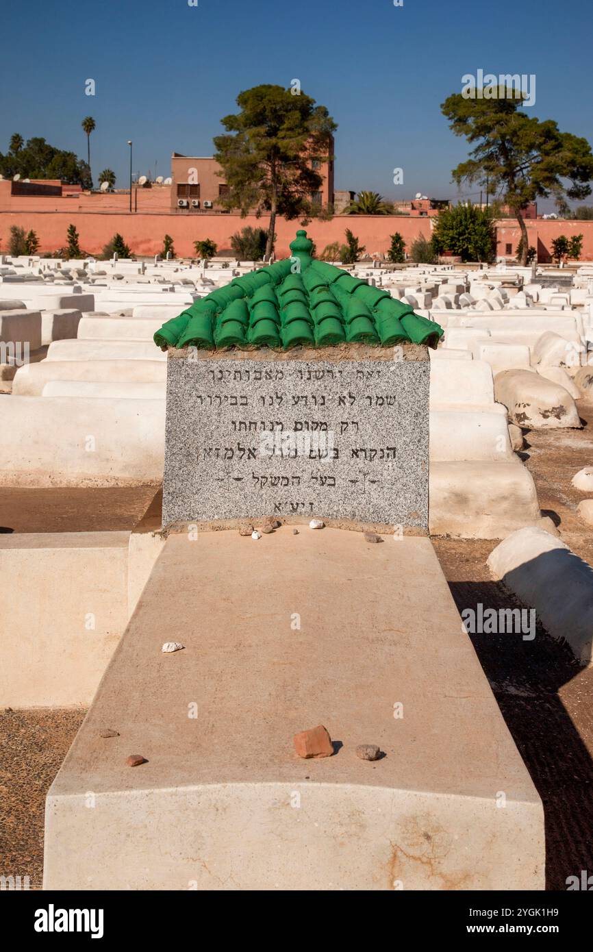 Marrakesch, Mellah, Friedhof, Jüdisches Viertel, Jüdischer Friedhof Miaara, Sehenswürdigkeiten, Stadt, Maghreb, Marokko Stockfoto