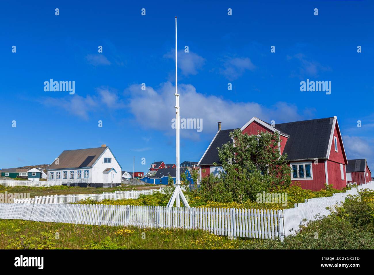 Alter Kolonialhafen, Nuuk, Gemeinde Sermersooq, Grönland, Königreich Dänemark Stockfoto