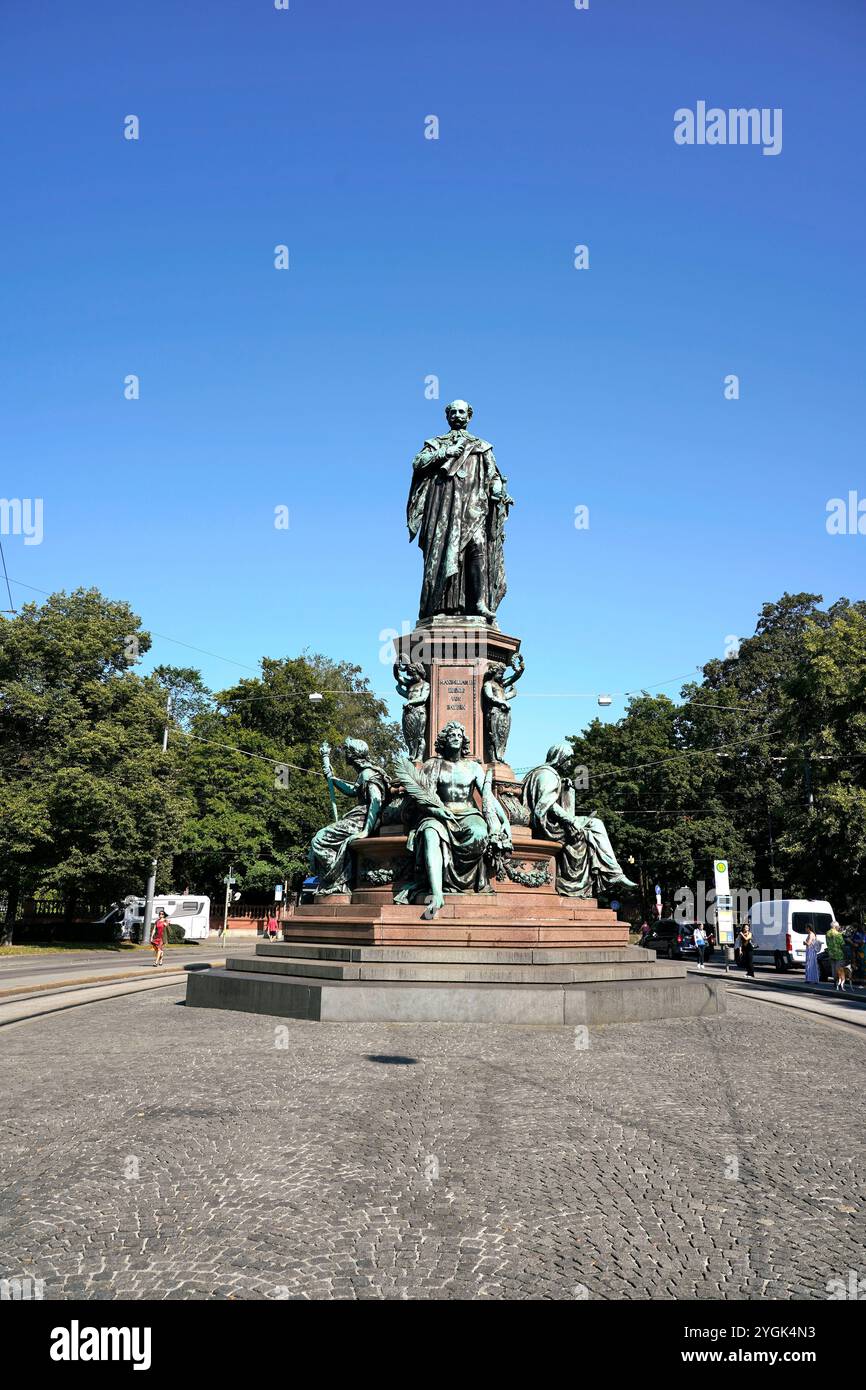 Deutschland, Bayern, München, Maximilianstraße, Denkmal für Maximilian II. König von Bayern, Max II. Denkmal Stockfoto