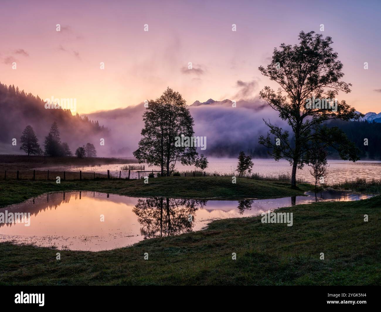 Spätsommer am Geroldsee Stockfoto