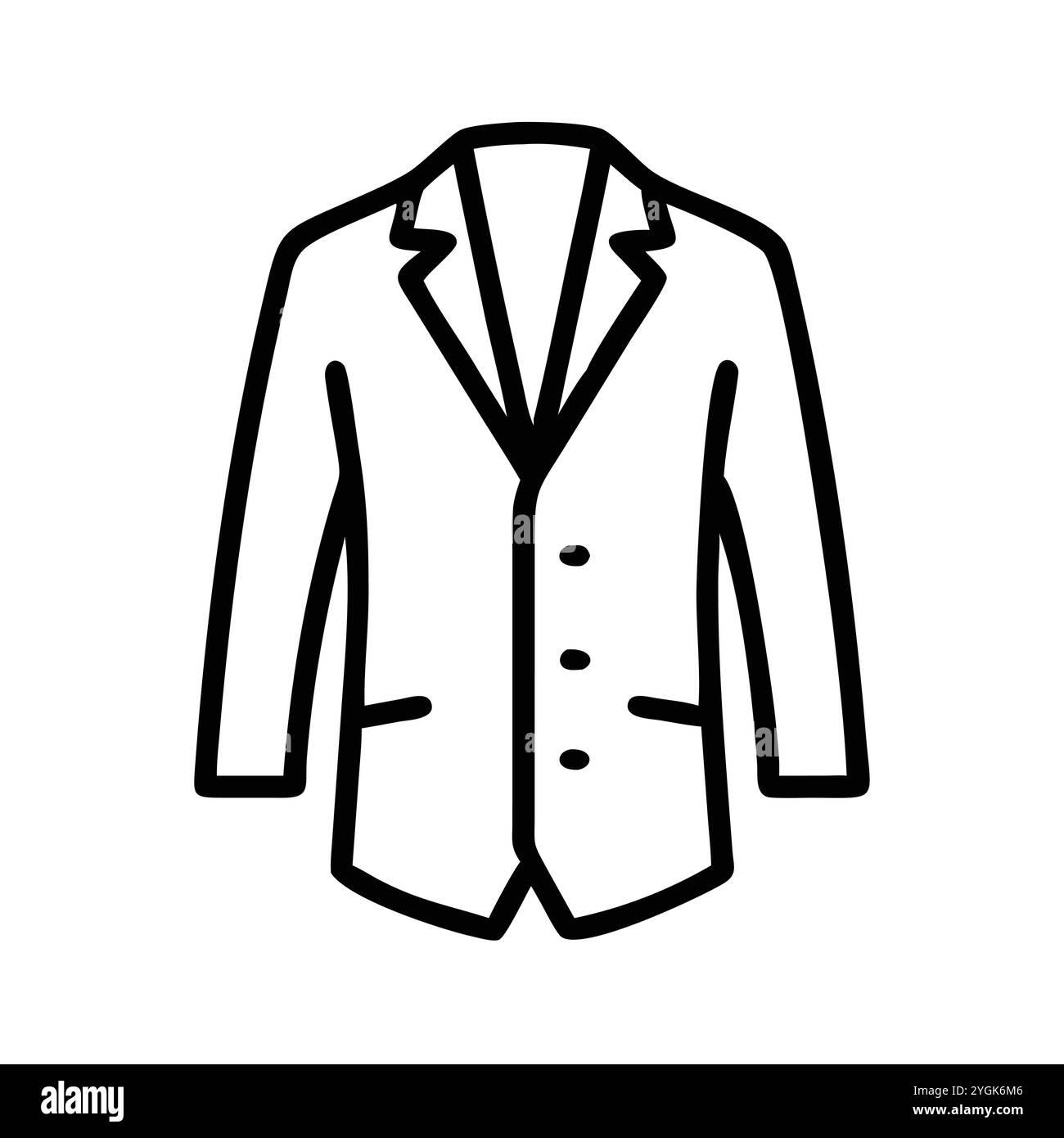 Einfache Vektor-Illustration eines Blazers , in einem einfachen und klaren Stil, für Business- und Modegrafiken. Kleidung flach Illustration. Stock Vektor