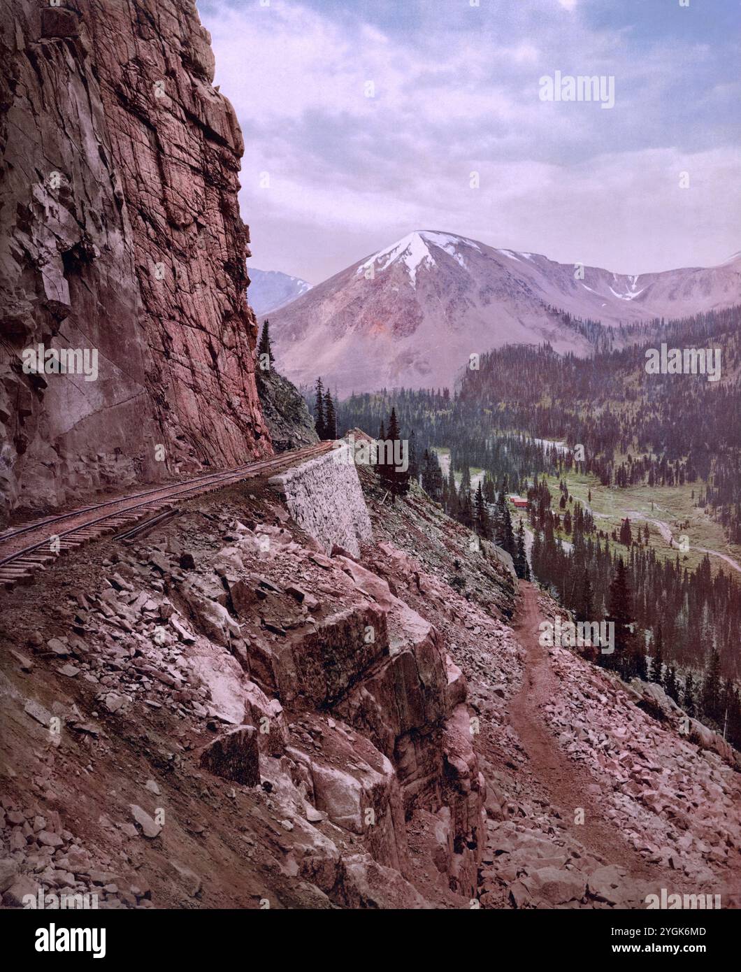 The Palisades, Alpine Pass, Colorado 1899. Stockfoto