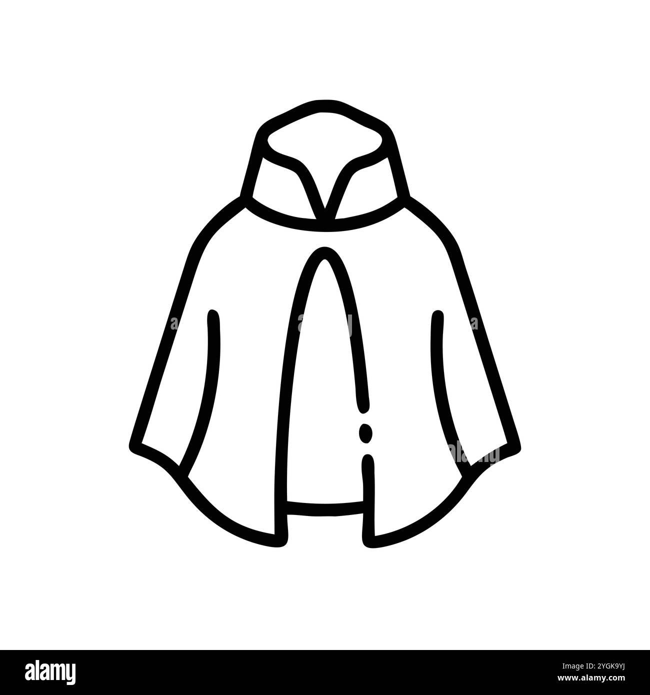 Einfache Vektor-Illustration eines umhangs , in einem einfachen und klaren Stil, für Business- und Modegrafiken. Kleidung flach Illustration. Stock Vektor