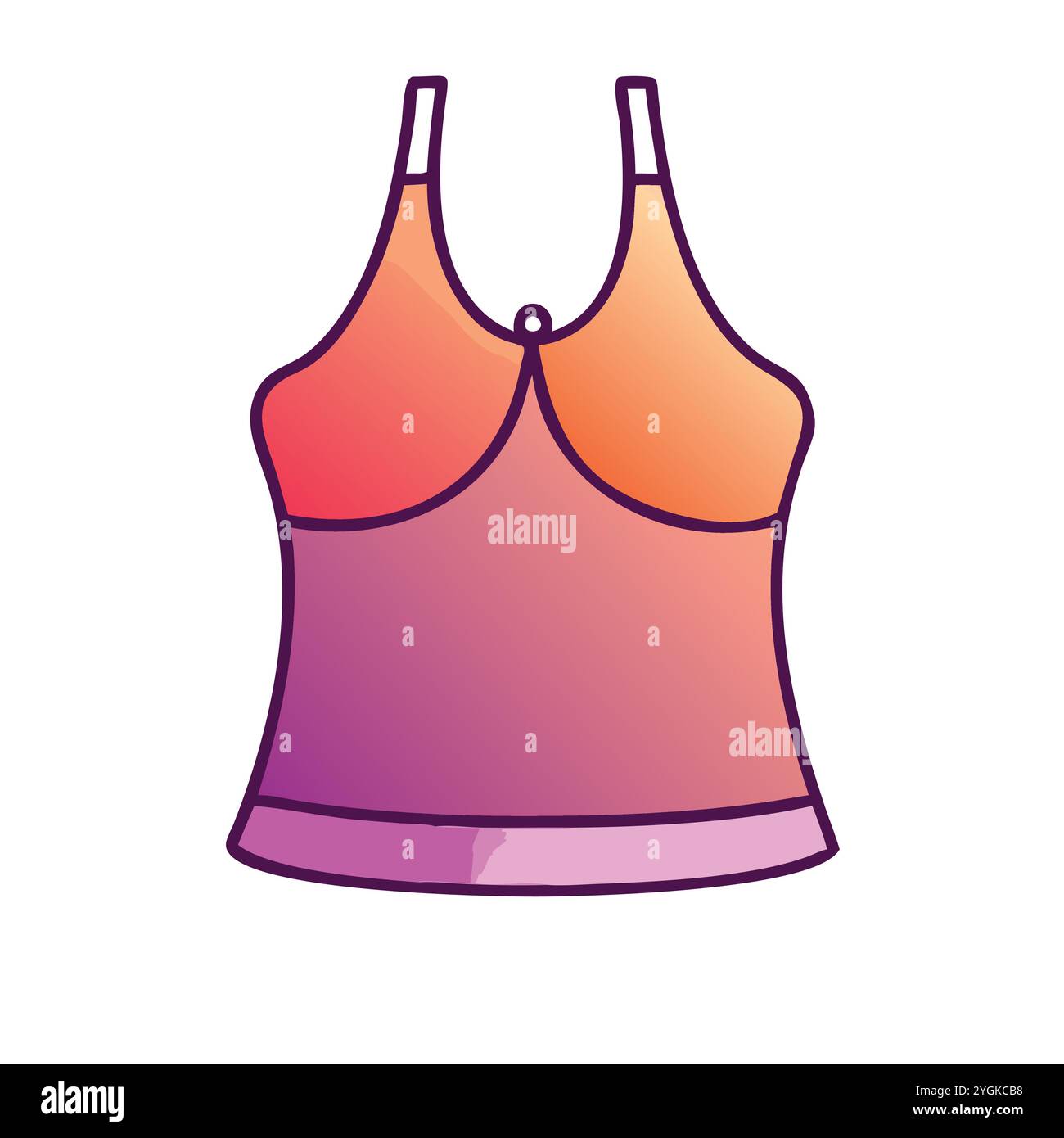 Einfache Vektor-Illustration eines Neckholder-Top , in einem einfachen und klaren Stil, für Business- und Modegrafiken. Kleidung flach Illustration. Stock Vektor