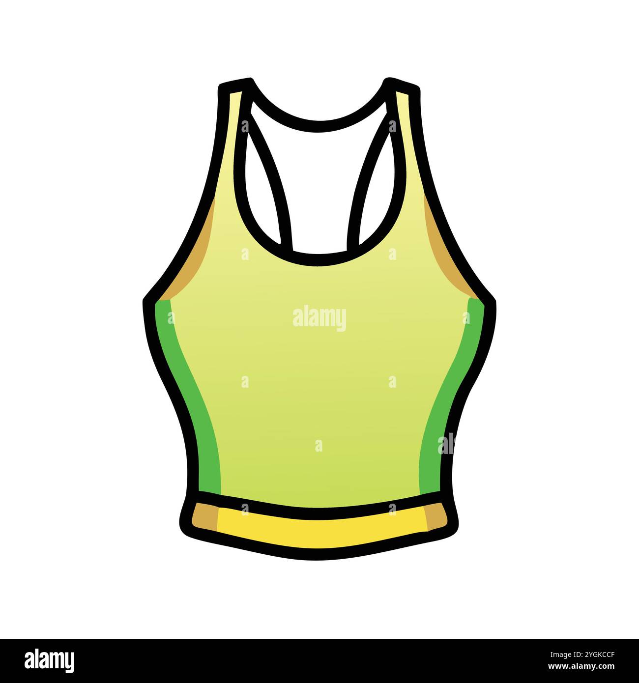 Einfache Vektor-Illustration eines Neckholder-Top , in einem einfachen und klaren Stil, für Business- und Modegrafiken. Kleidung flach Illustration. Stock Vektor