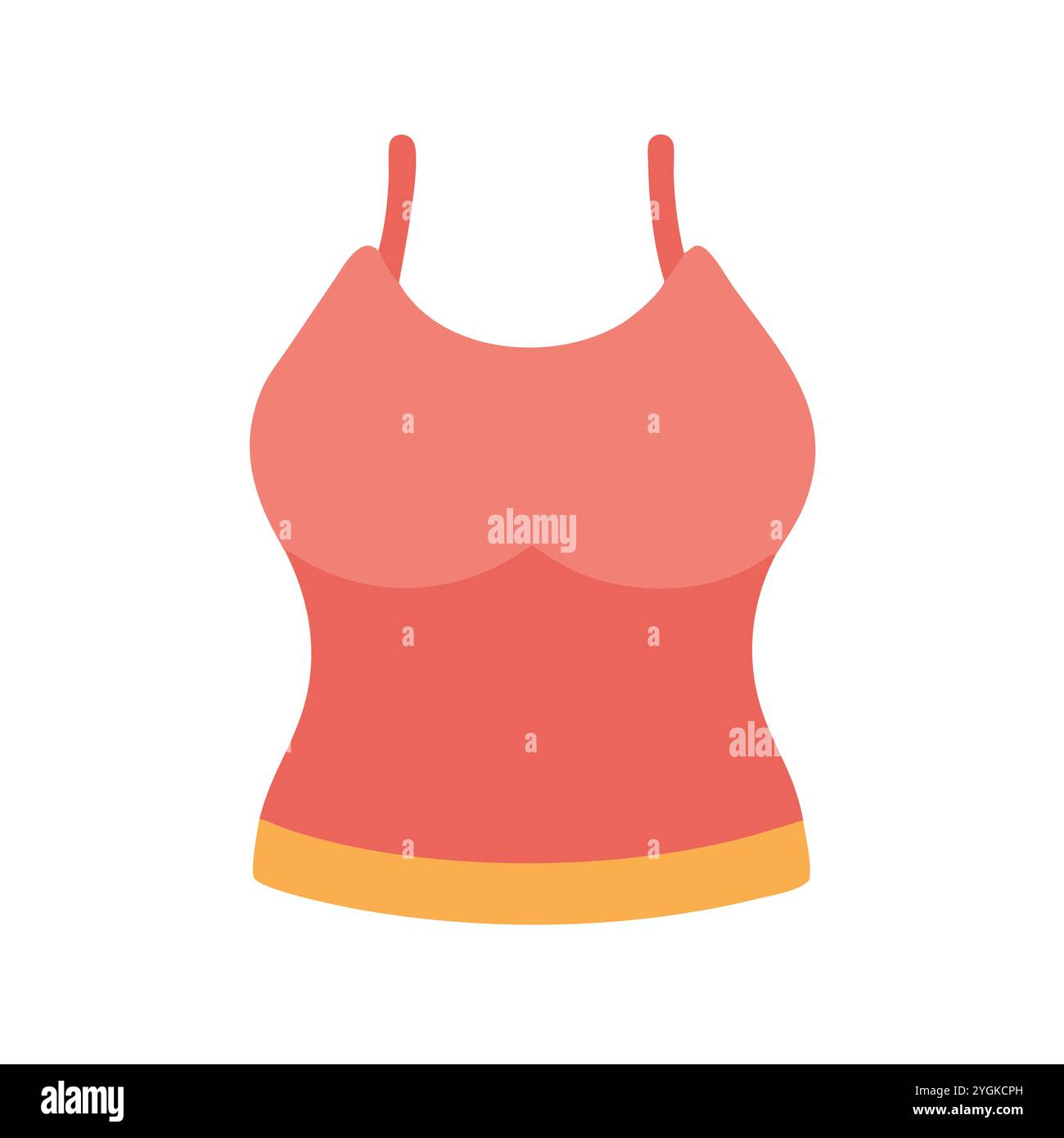 Einfache Vektor-Illustration eines Neckholder-Top , in einem einfachen und klaren Stil, für Business- und Modegrafiken. Kleidung flach Illustration. Stock Vektor