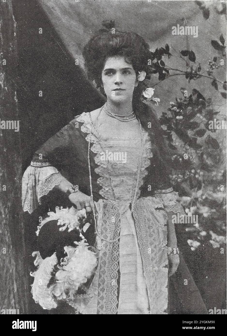 Hilda Bevege- Bühnenactrres. Ein Vintage-Theaterbild der Schauspielerin Hilda Bevege Stockfoto