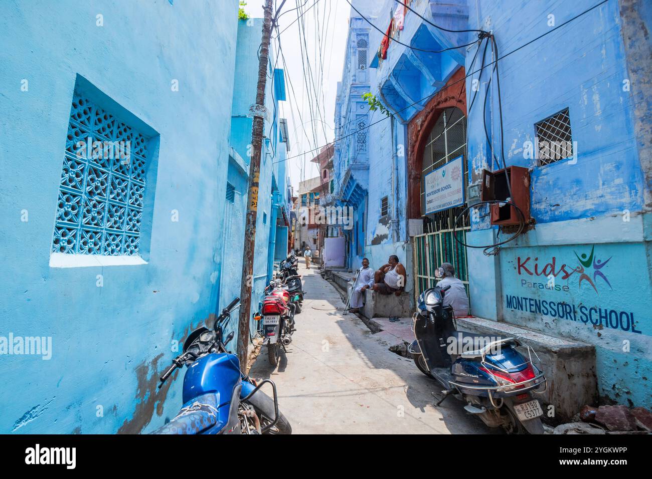 Blauer Korridor, Jodhpur Stockfoto