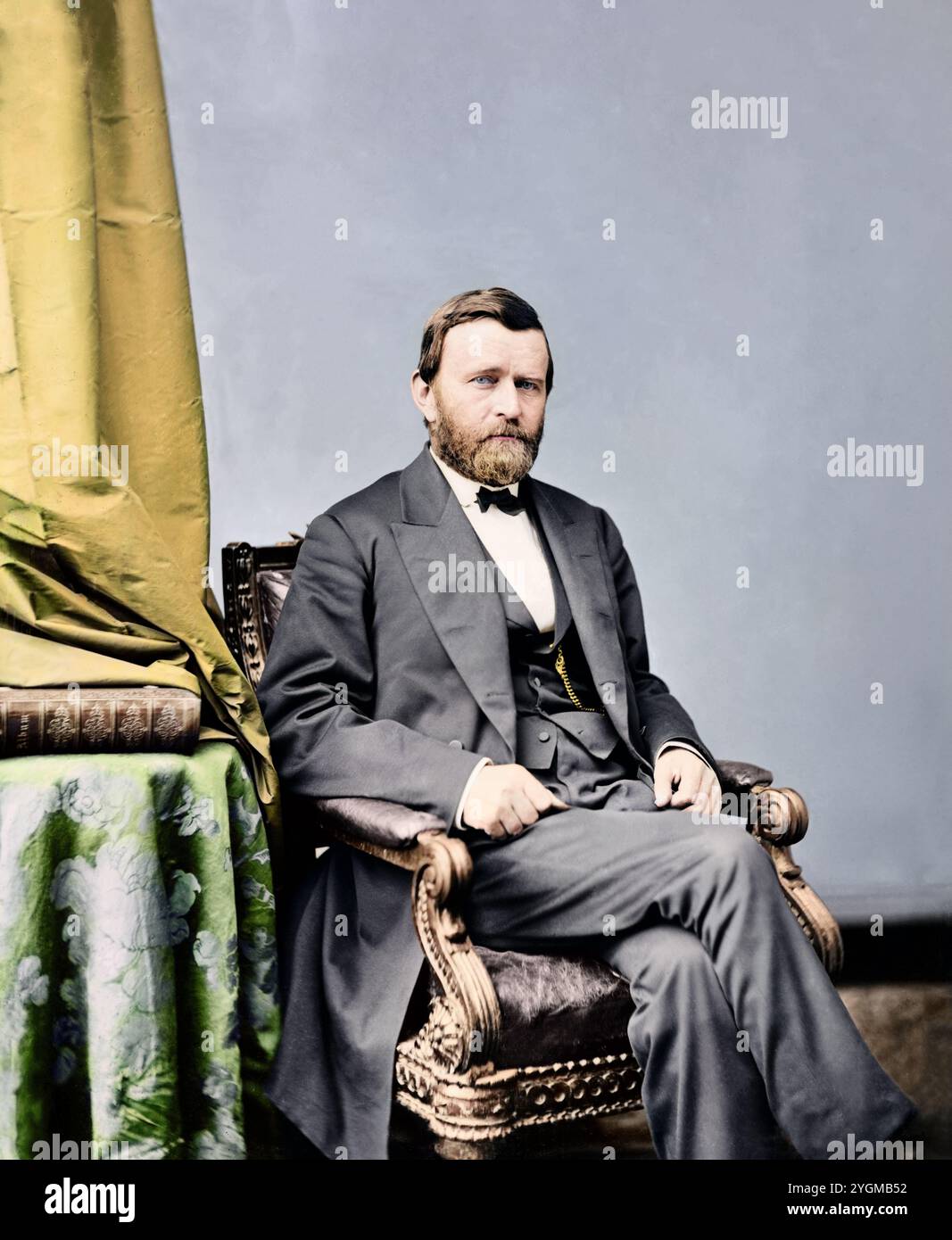 Präsident Ulysses S. Grant. Ca. 1868-72. Foto von Mathew Brady Studio. Stockfoto