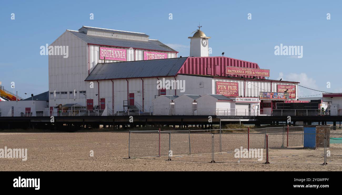 Britannia Pier am Great Yarmouth Beach Norfolk Stockfoto