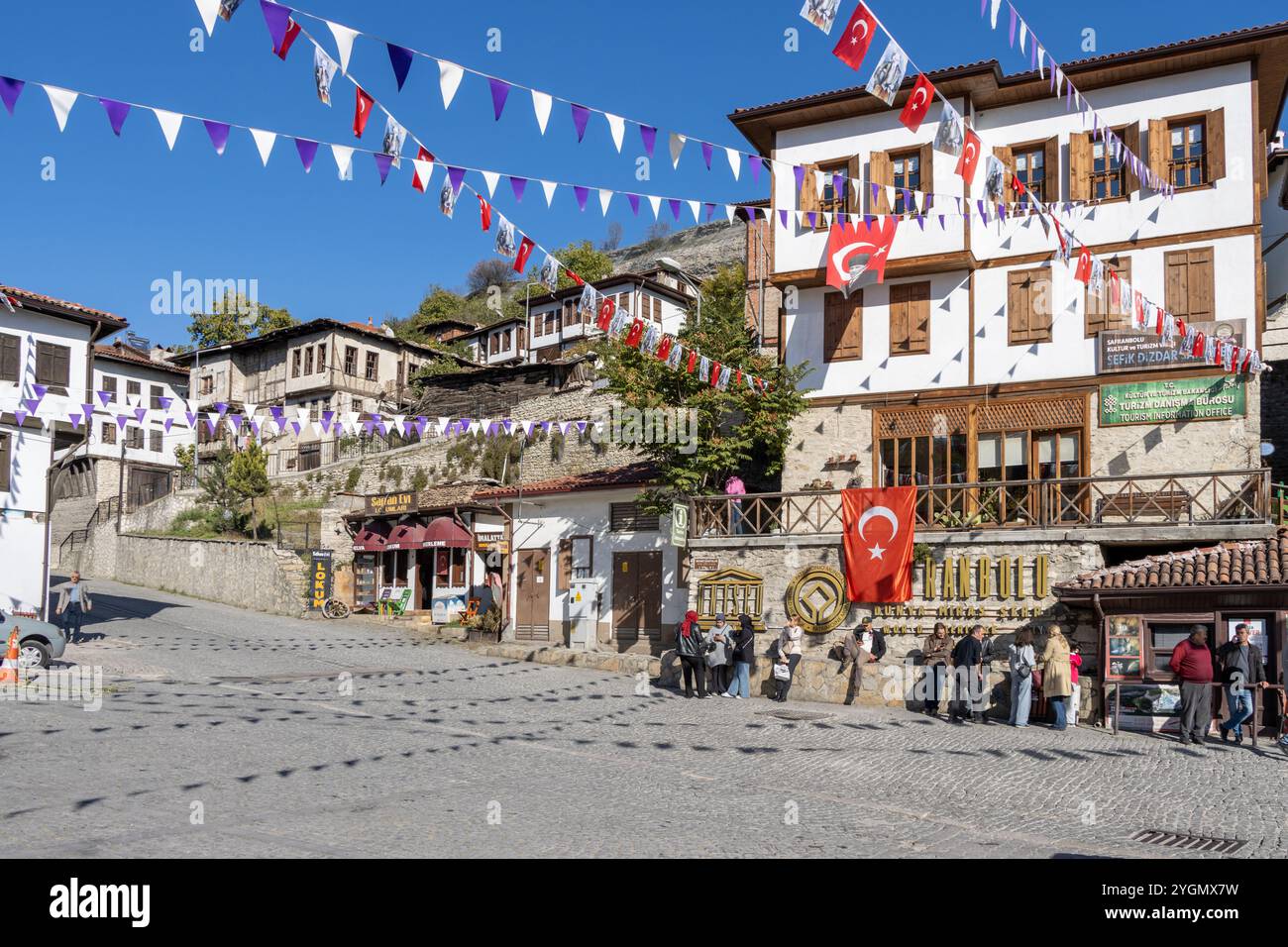 Safranbolu, berühmt für seine klassisch-osmanischen Architekturhäuser, ist ein touristisches Viertel in der Provinz Karabük, die zum UNESCO-Weltkulturerbe gehört Stockfoto