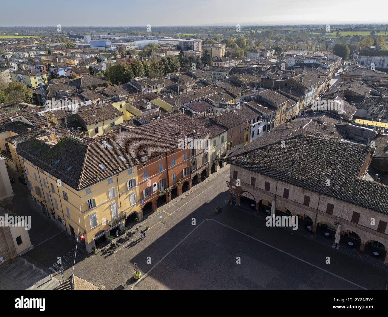 Busseto, Parma, Italien 3. November 2024 malerische Luftperspektive die Stadt, eine historische Stadt in der italienischen Provinz parma, zeigt ihren Charme Stockfoto