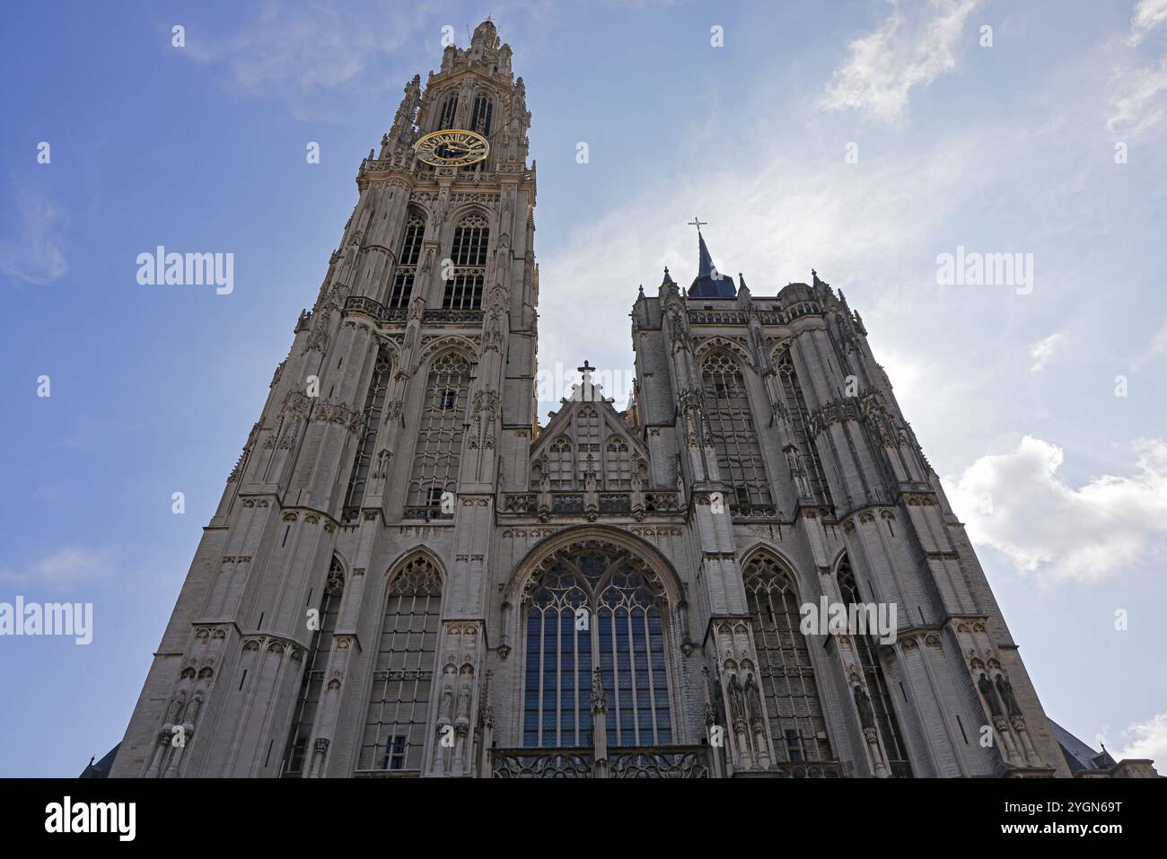 Kathedrale unserer Lieben Frau, Onze-Lieve-Vrouwekathedraal, Gotik, UNESCO-Weltkulturerbe, Antwerpen, Belgien, Europa Stockfoto
