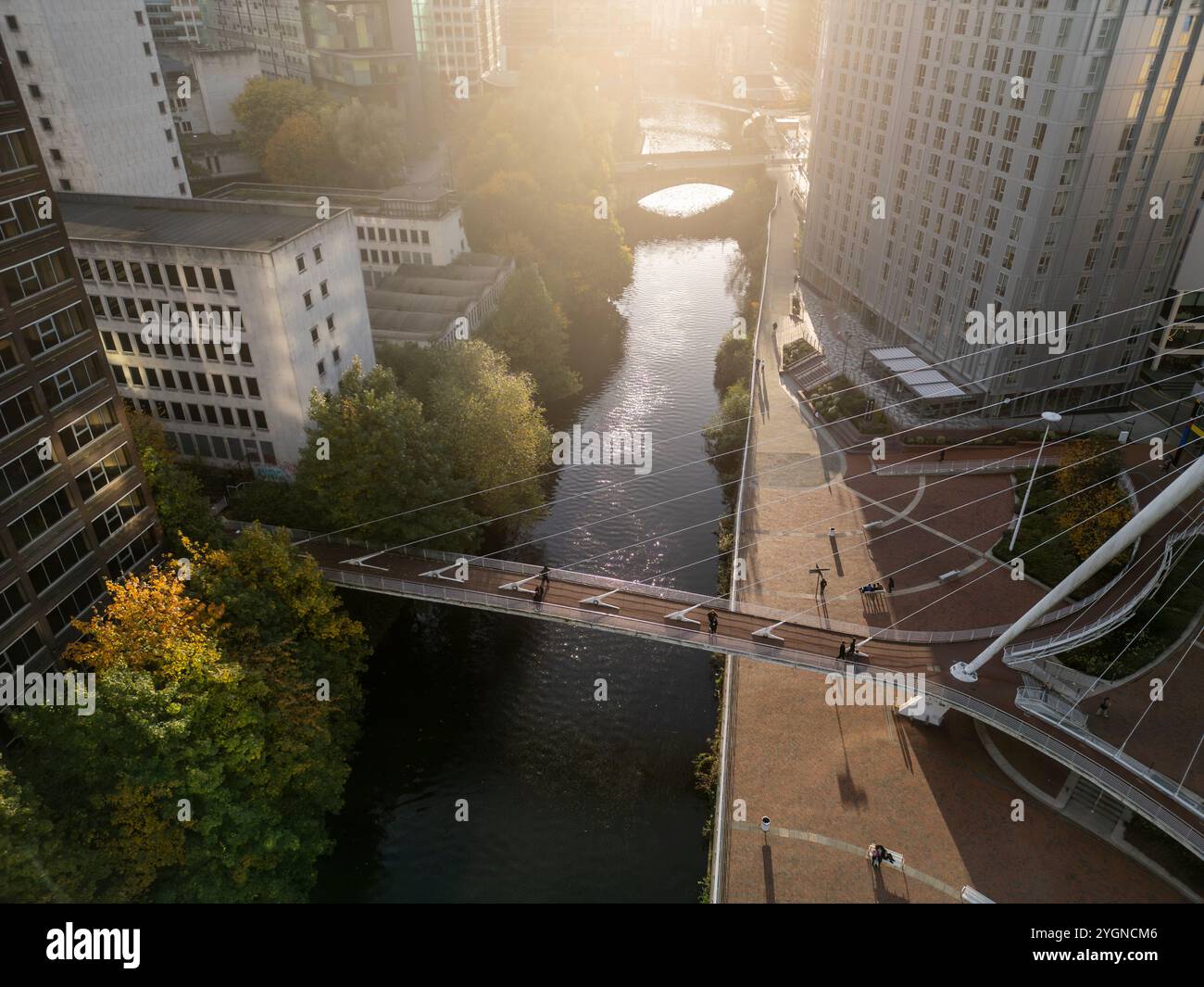 Trinity Bridge über den Fluss Irwell, Manchester, England Stockfoto