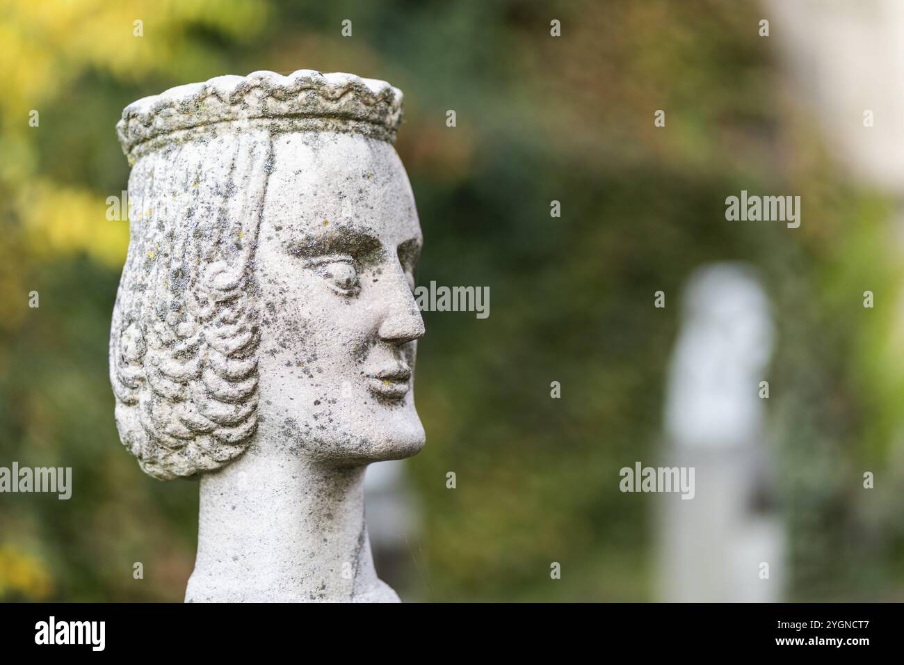 Büste des Meisters Ulrich von Liechtenstein, Steirische Ehrengalerie im Schloss, Graz, Steiermark, Österreich, Europa Stockfoto