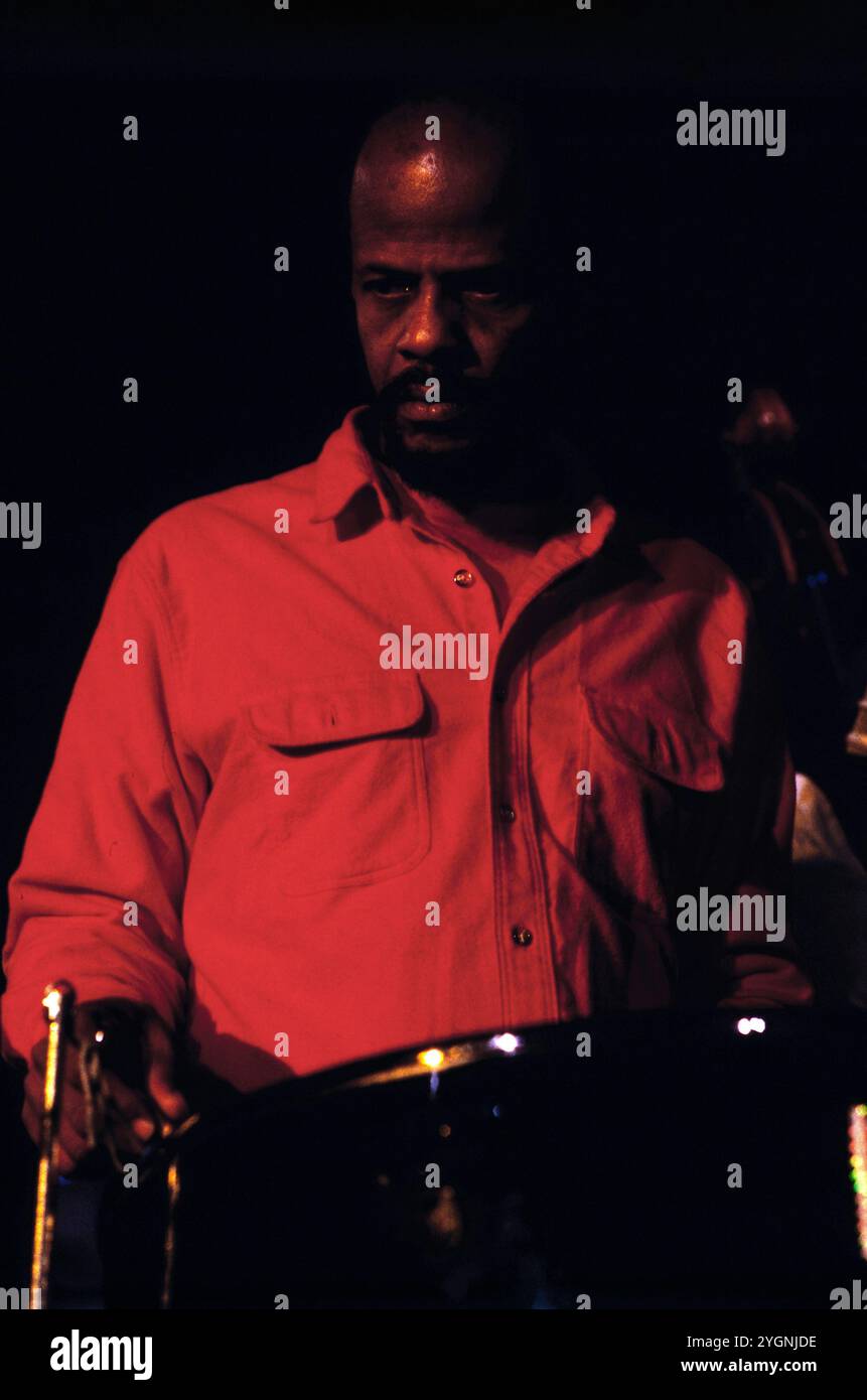 Jazz fest Berlin, Philharmonie, 1986, Othello Molineaux, Steel Drummer aus Trinidad, spielt mit Monty Alexander Jamaican Band + besondere Gäste Stockfoto