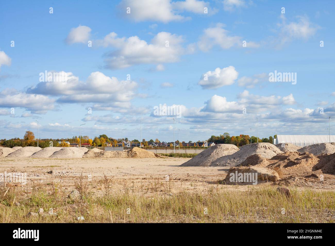 Vorbereitung auf den Beginn eines großen Bauprojekts Stockfoto