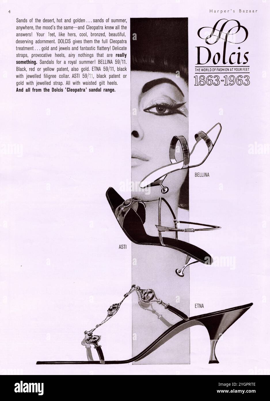 Dolcis Schuhe, Dolcis Sandalen Bellina, Asti, Ätna, Dolcis Vintage Schuhe Stockfoto