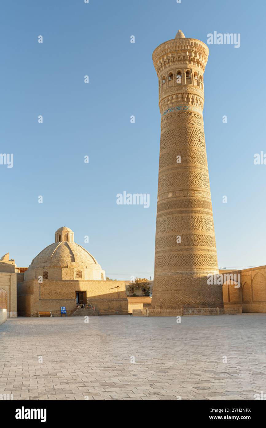 Das Kalan-Minarett des Po-i-Kalan-Komplexes in Buchara, Usbekistan Stockfoto