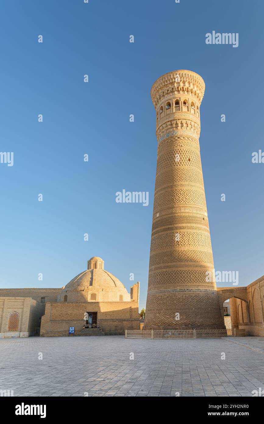 Das Kalan-Minarett des Po-i-Kalan-Komplexes in Buchara, Usbekistan Stockfoto