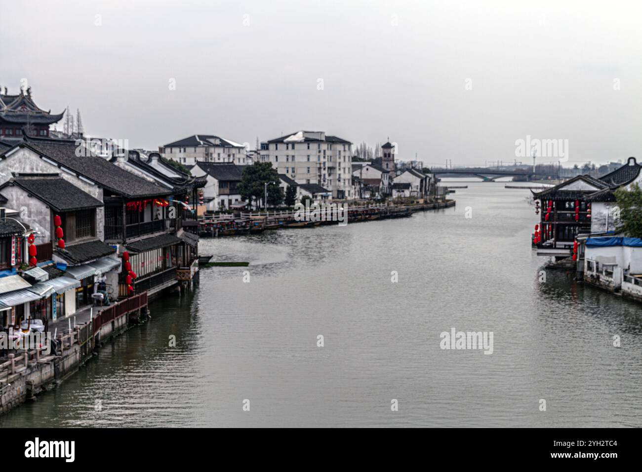 Wunderschöne Wasserstadt Zhujiajiao Stockfoto