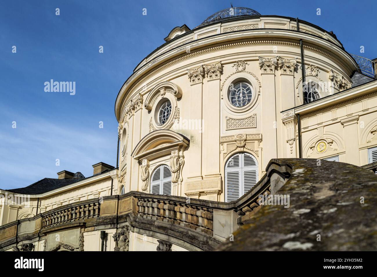 Das Schloss Solitude im Rokoko-Stil (Johann Friedrich Weyhing, Philippe de La Guepiere) wurde ab 1763 von Herzog Carl Eugen, Stuttg, erbaut Stockfoto